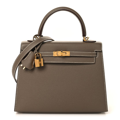 Hermes Epsom Kelly Sellier 25 Etoupe 1 of 13