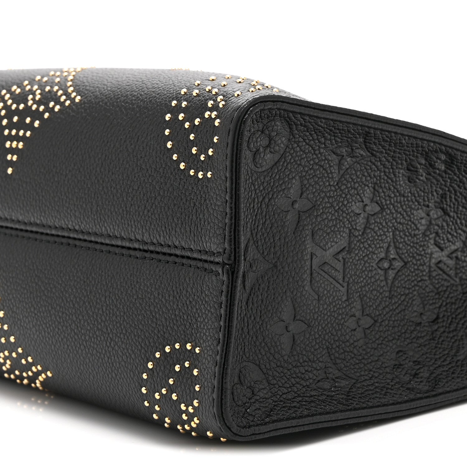 Louis Vuitton Grained Calfskin Studded Monogram Giant Onthego PM Black 9 of 9