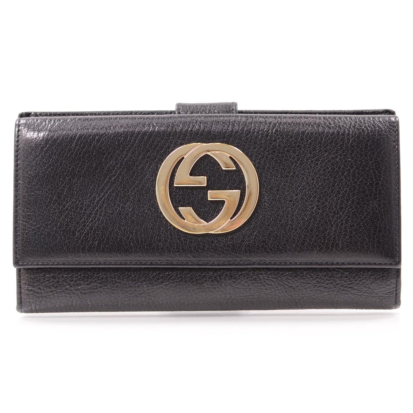 Leather Blondie Continental Wallet Black