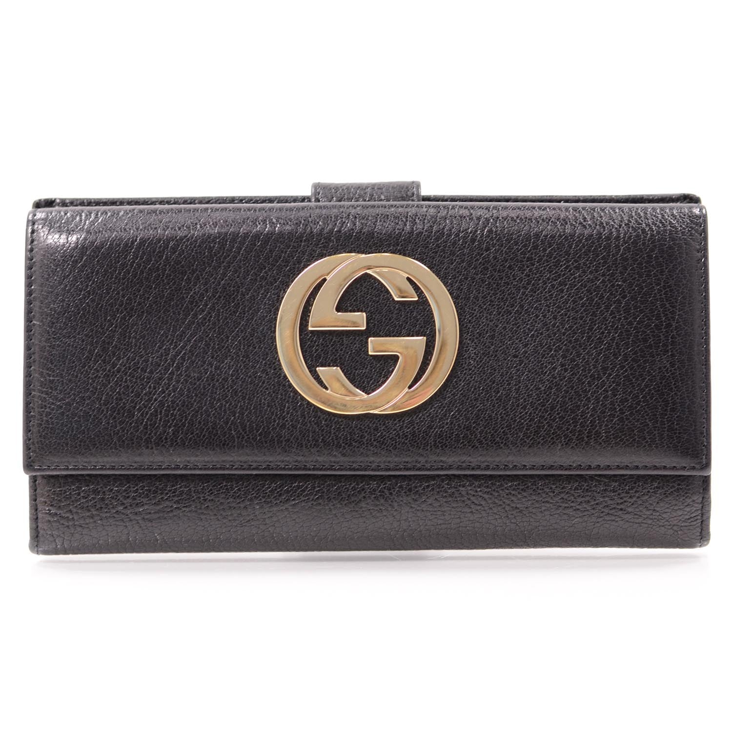 Gucci Leather Blondie Continental Wallet Black 1 of 8