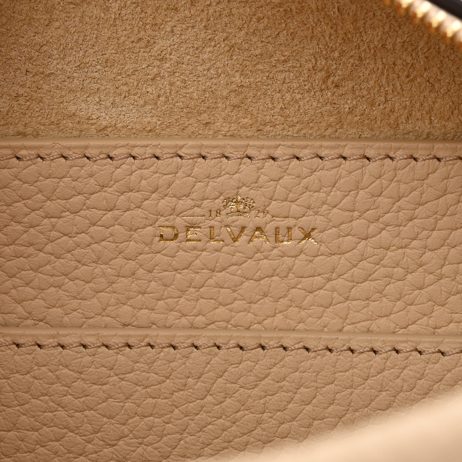 Delvaux Taurillon Soft Mini Cool Box Satchel Dune 5 of 8
