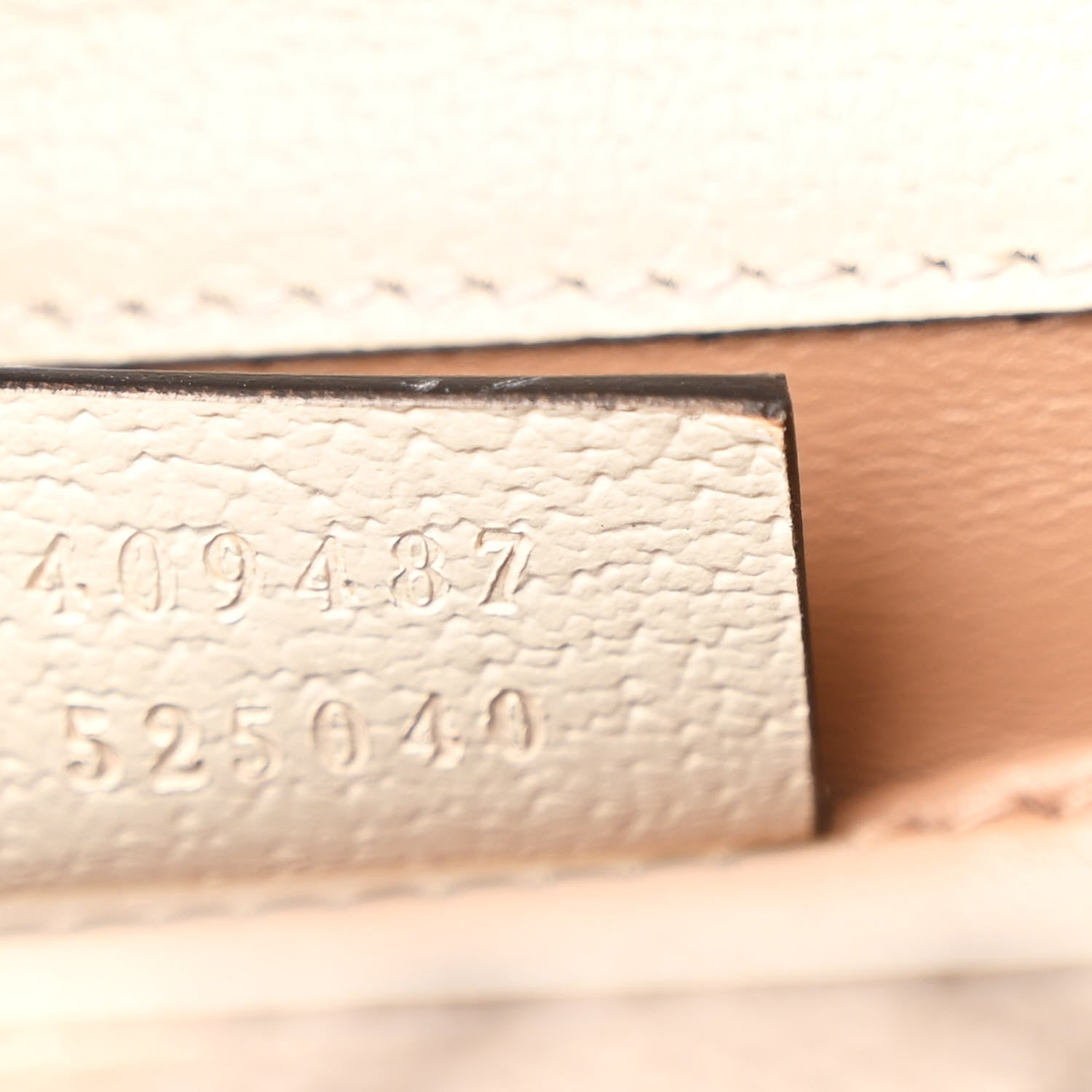 Gucci GG Supreme Monogram Berry Textured Dollar Calfskin Small Padlock Shoulder Bag Beige Ebony Light Copper Mystic White 7 of 11