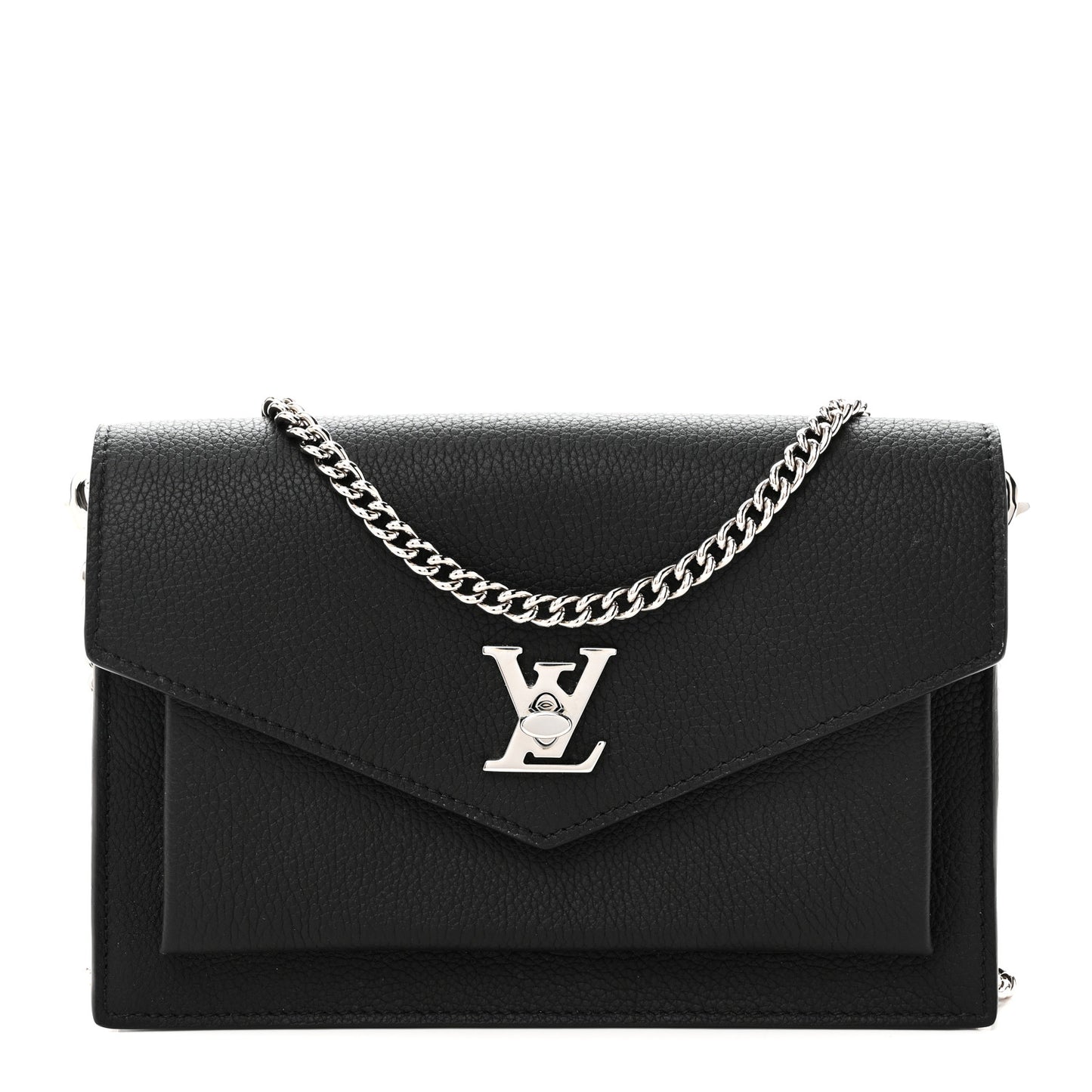 Soft Calfskin My Lockme Chain Pochette Black