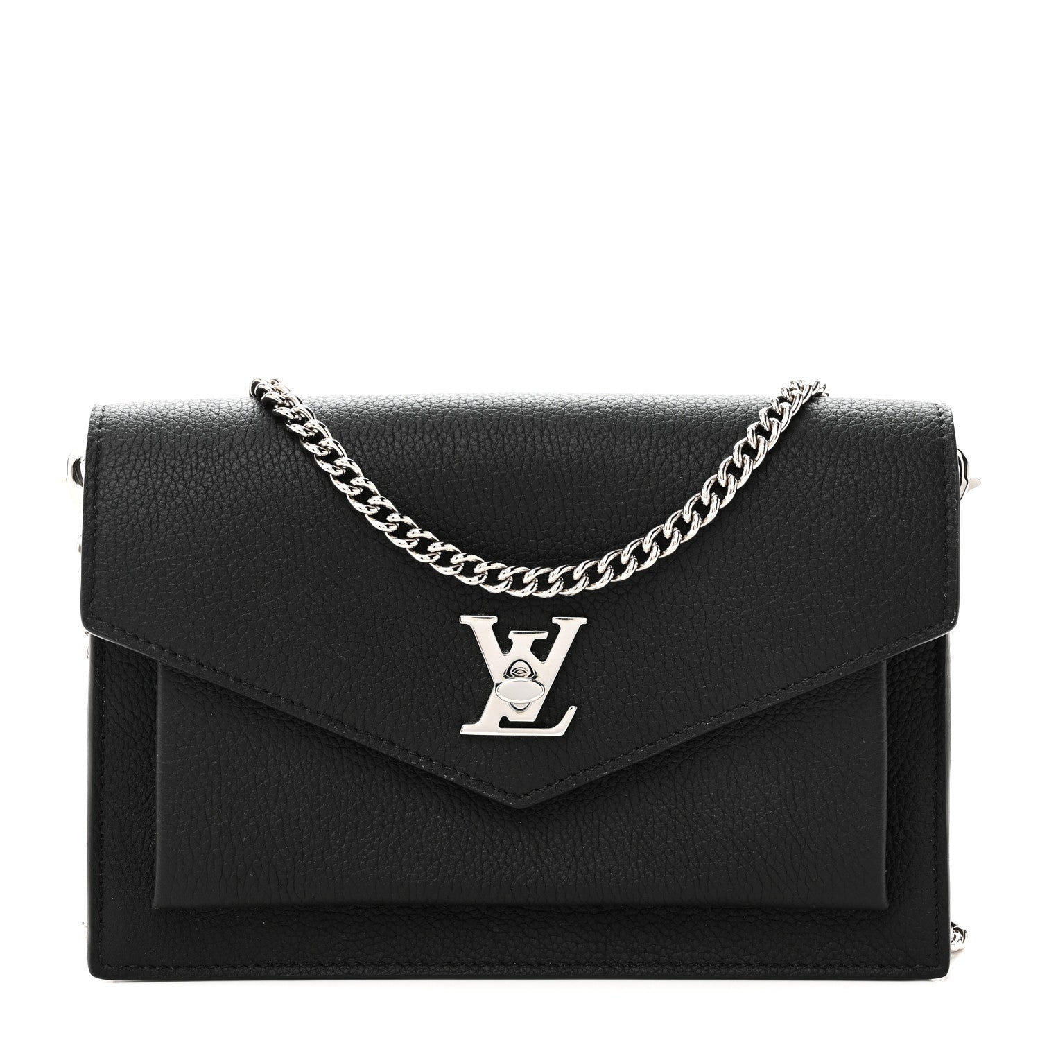 Louis Vuitton Soft Calfskin My Lockme Chain Pochette Black 1 of 10