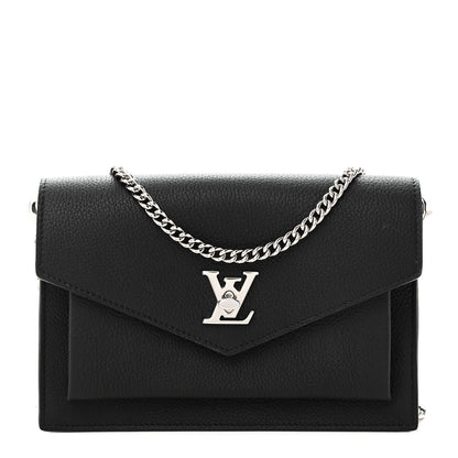 Louis Vuitton Soft Calfskin My Lockme Chain Pochette Black 1 of 10