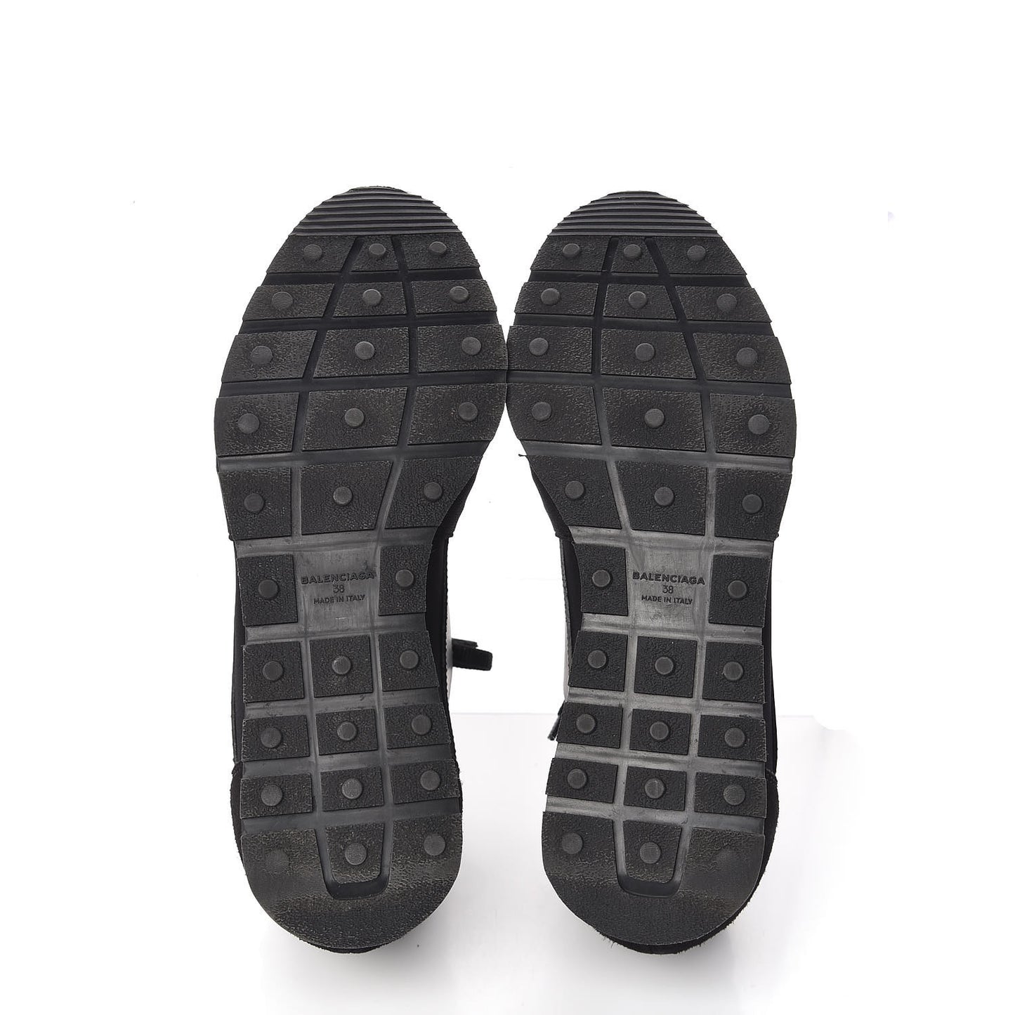 Mesh Calfskin Neoprene Suede Womens Race Runner Sneakers 38 Black