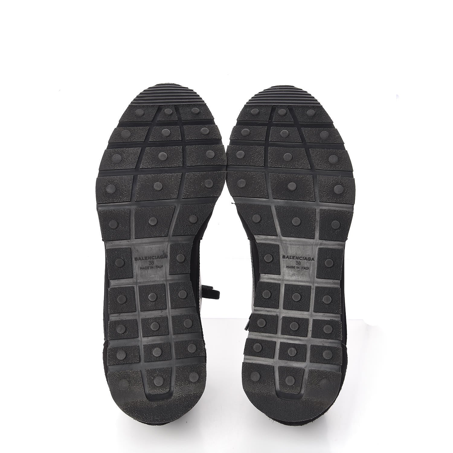 Balenciaga Mesh Calfskin Neoprene Suede Womens Race Runner Sneakers 38 Black 7 of 12