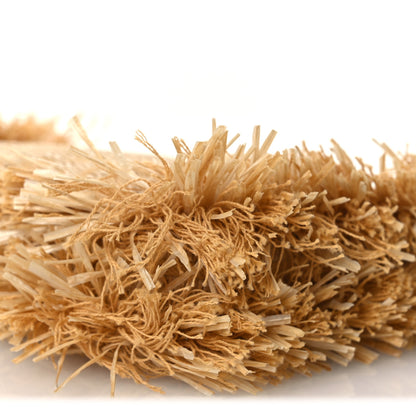 Fendi Raffia Fringe FF Embroidered Baguette Pouch Natural Dark Honey 10 of 11