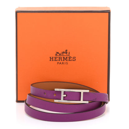 Hermes Swift Hapi 3 MM Triple Tour Wrap Bracelet S Anemone 8 of 8