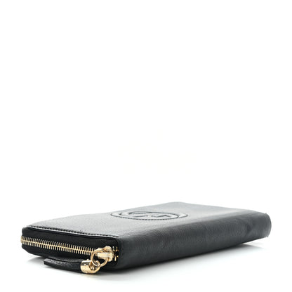 Gucci Pebbled Calfskin Soho Zip Around Wallet Black 4 of 9