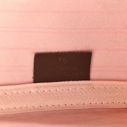 Louis Vuitton Damier Ebene Neo Neverfull MM Rose Ballerine 7 of 14