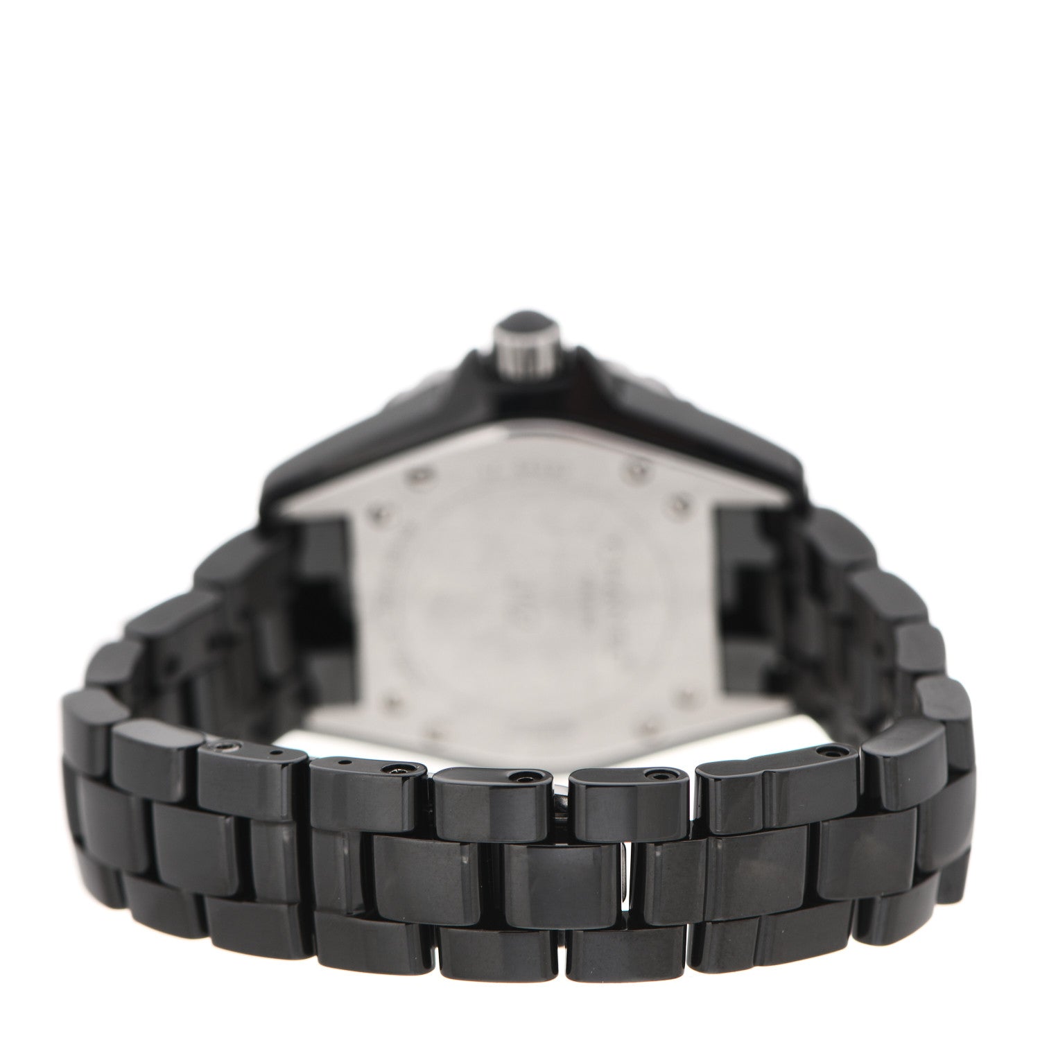 Chanel Stainless Steel Ceramic Diamond 33mm J12 Quartz Watch Black 3 of 5