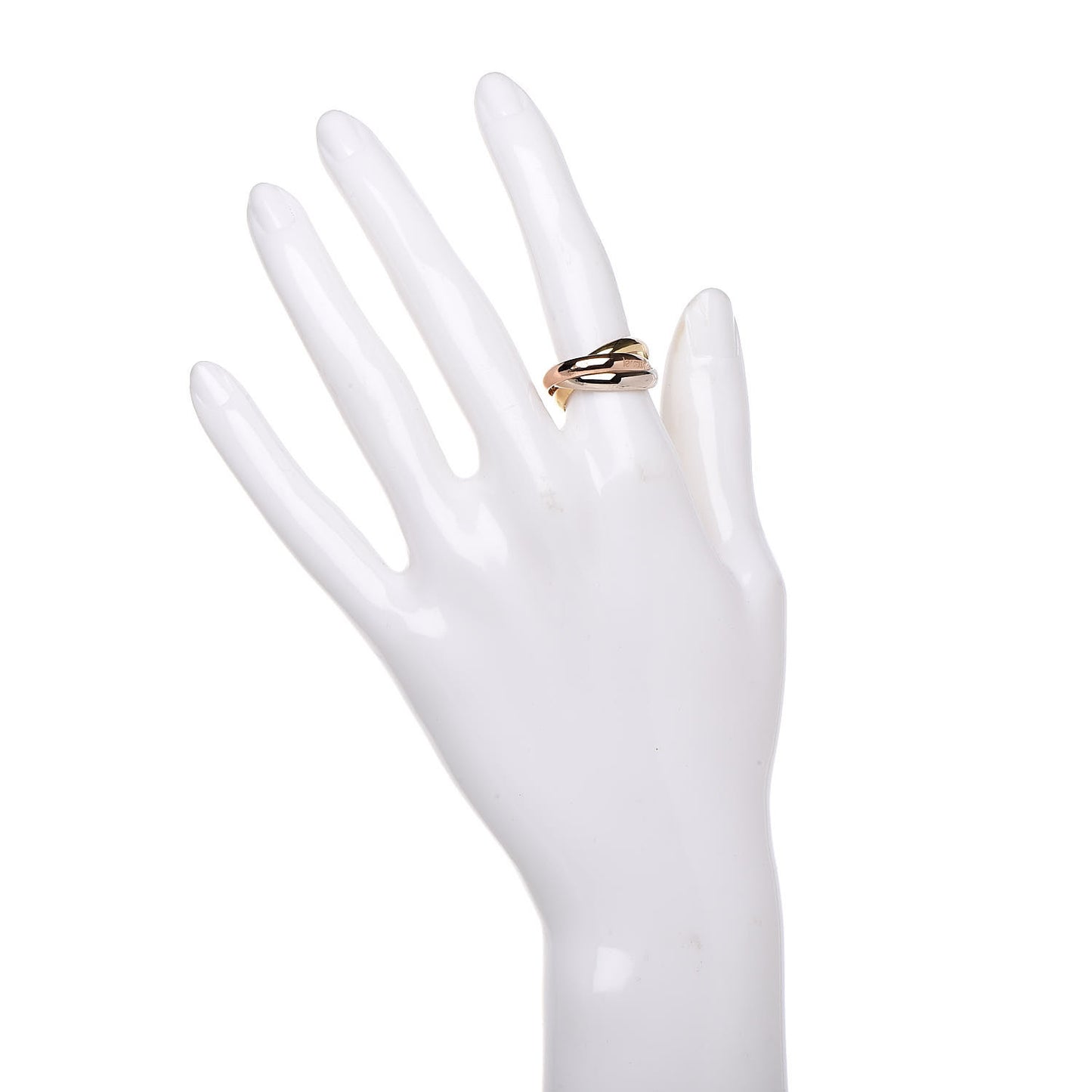 18K Pink Yellow White Gold Classic Les Must De Trinity Ring 53 6.25