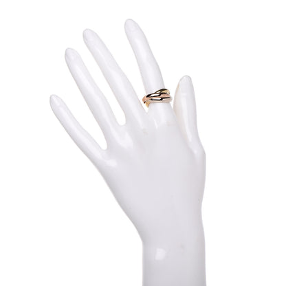 Cartier 18K Pink Yellow White Gold Classic Les Must De Trinity Ring 53 6.25 2 of 5