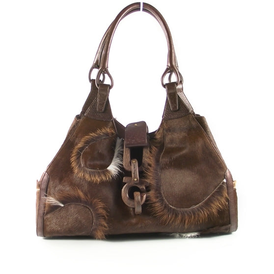 SALVATOREFERRAGAMOHorseHairShoulderBag