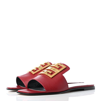 Givenchy Goatskin 4G Flat Sandals 37 Red 3 of 9
