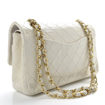 Chanel Lambskin Quilted Medium Double Flap White 3 of 9