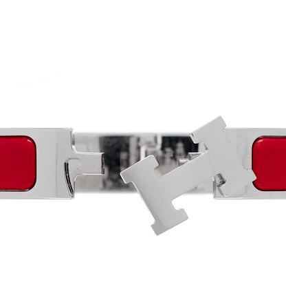 Hermes Enamel Narrow Clic Clac H Bracelet GM Rouge Vif 4 of 4