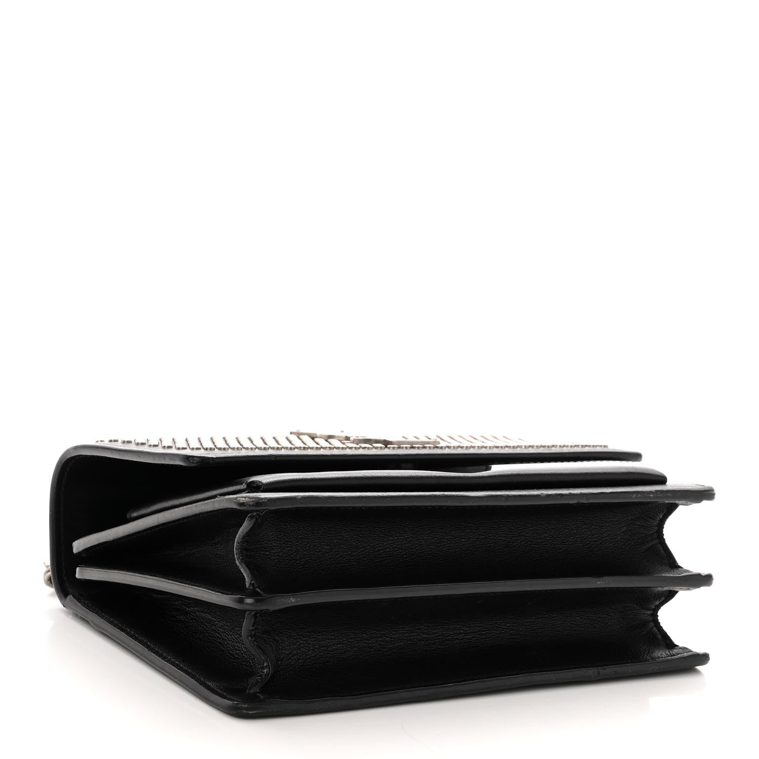 Saint Laurent Calfskin Studded Small Monogram Sunset Black 4 of 12