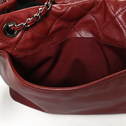 Chanel Caviar Quilted Large Timeless CC Soft Tote Dark Red 14 of 15