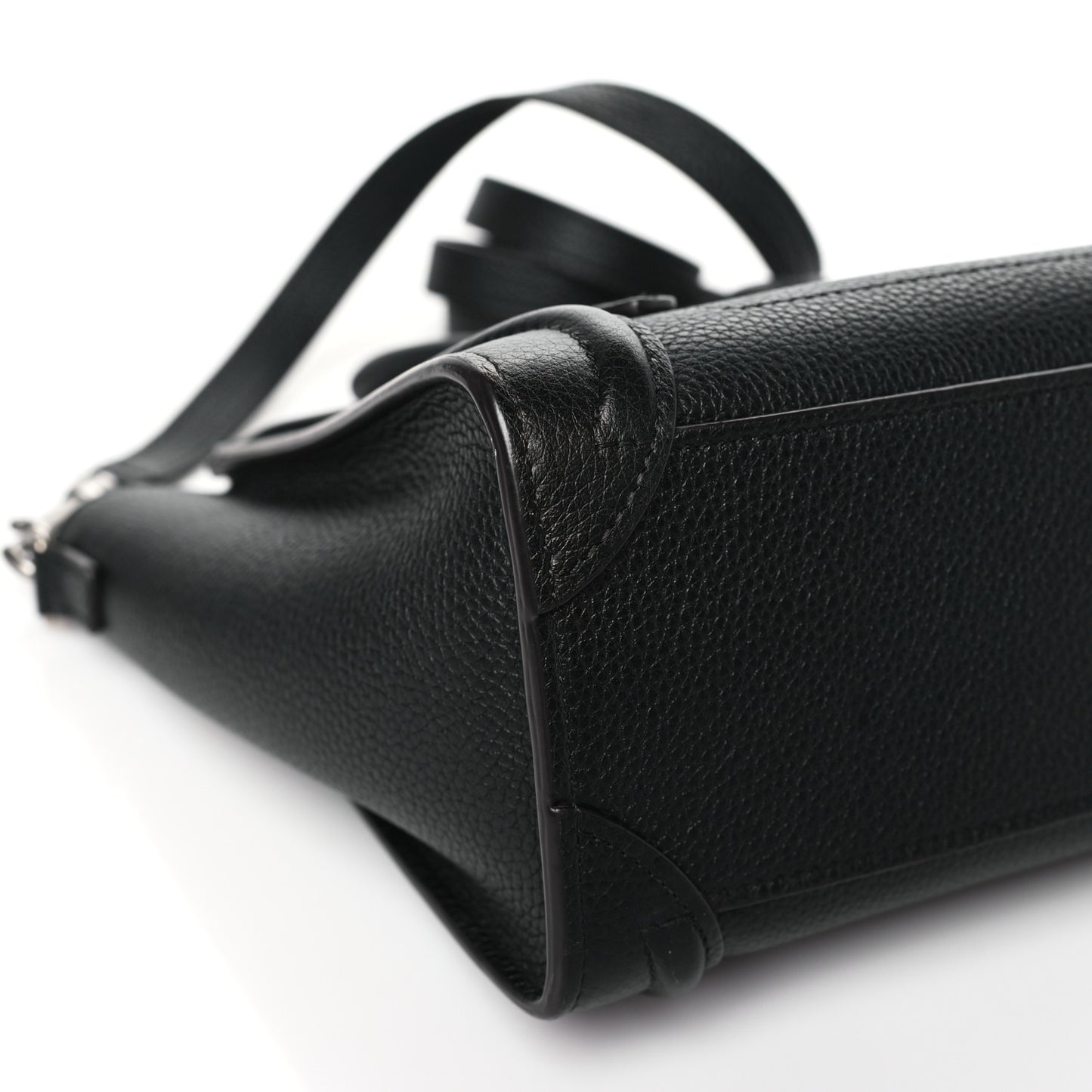 Drummed Calfskin Nano Luggage Black