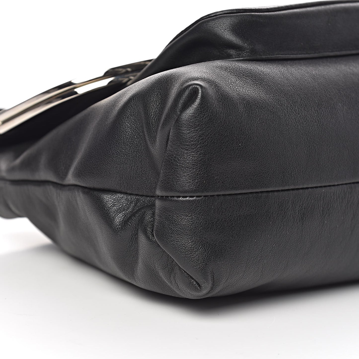 Calfskin Miss Sleek Shoulder Bag Black