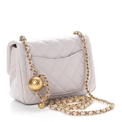 Chanel Lambskin Quilted Mini Pearl Crush Flap Light Purple 2 of 8