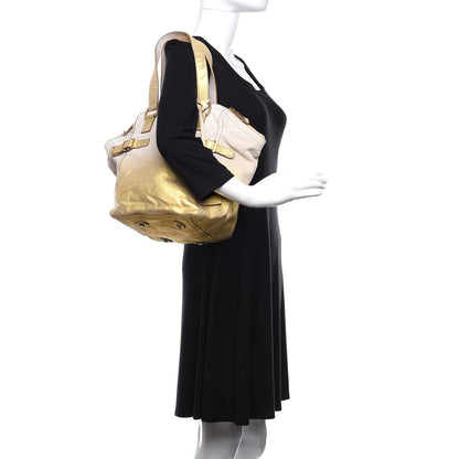 Saint Laurent Suede Medium Degrade Downtown Bag White Gold 2 of 9