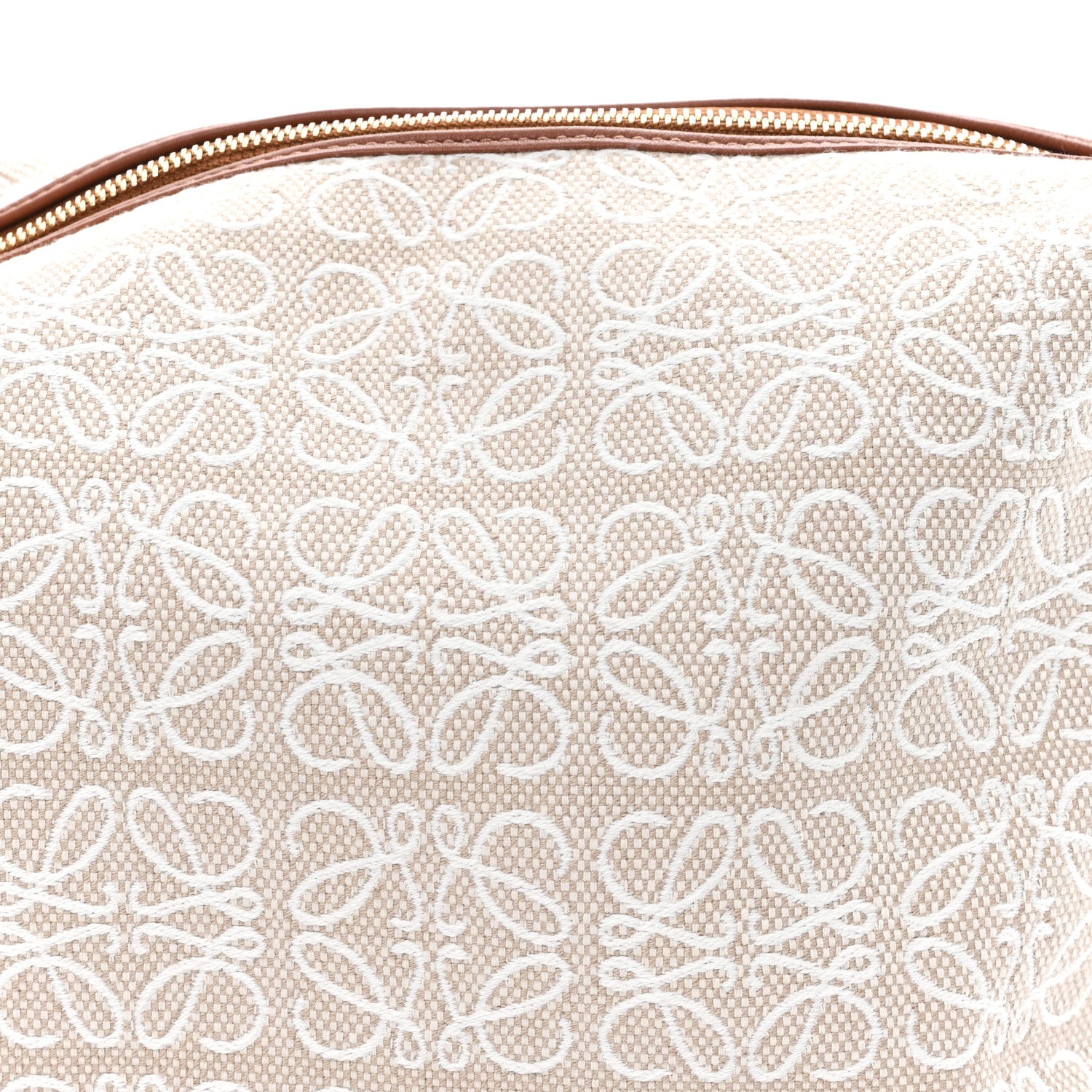 Loewe Jacquard Anagram Calfskin Medium Cubi Bag Ecru Tan 7 of 9