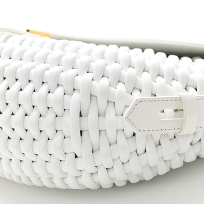 Tom Ford Calfskin Woven T-Twist Crossbody White 10 of 13