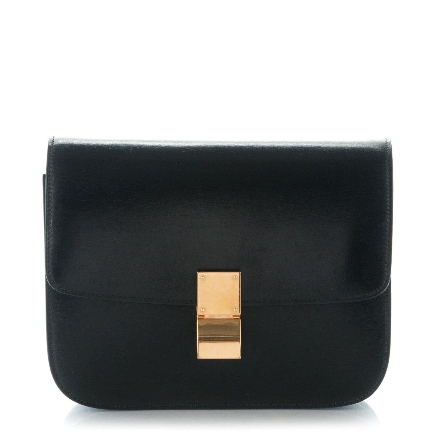 Celine Box Calfskin Medium Classic Box Flap Bag Black 1 of 7
