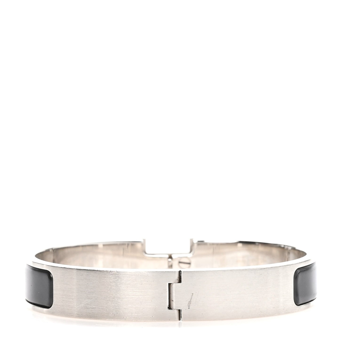 Matte Enamel Narrow Clic Clac HH Bracelet GM Black