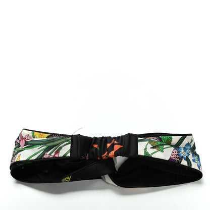 Gucci Silk Floral Snake Print Headband White 3 of 6