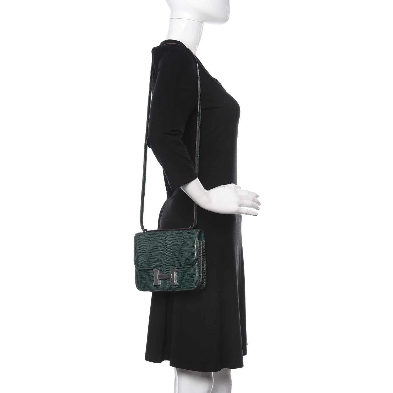 Hermes Lizard Constance 18 Malachite 2 of 17