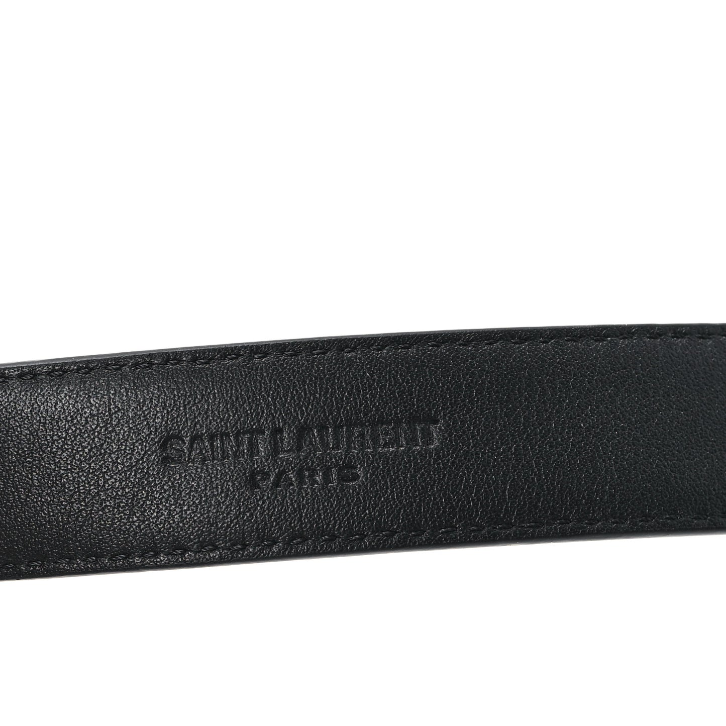 Calfskin Monogram Narrow Square Buckle Belt 75 30 Black