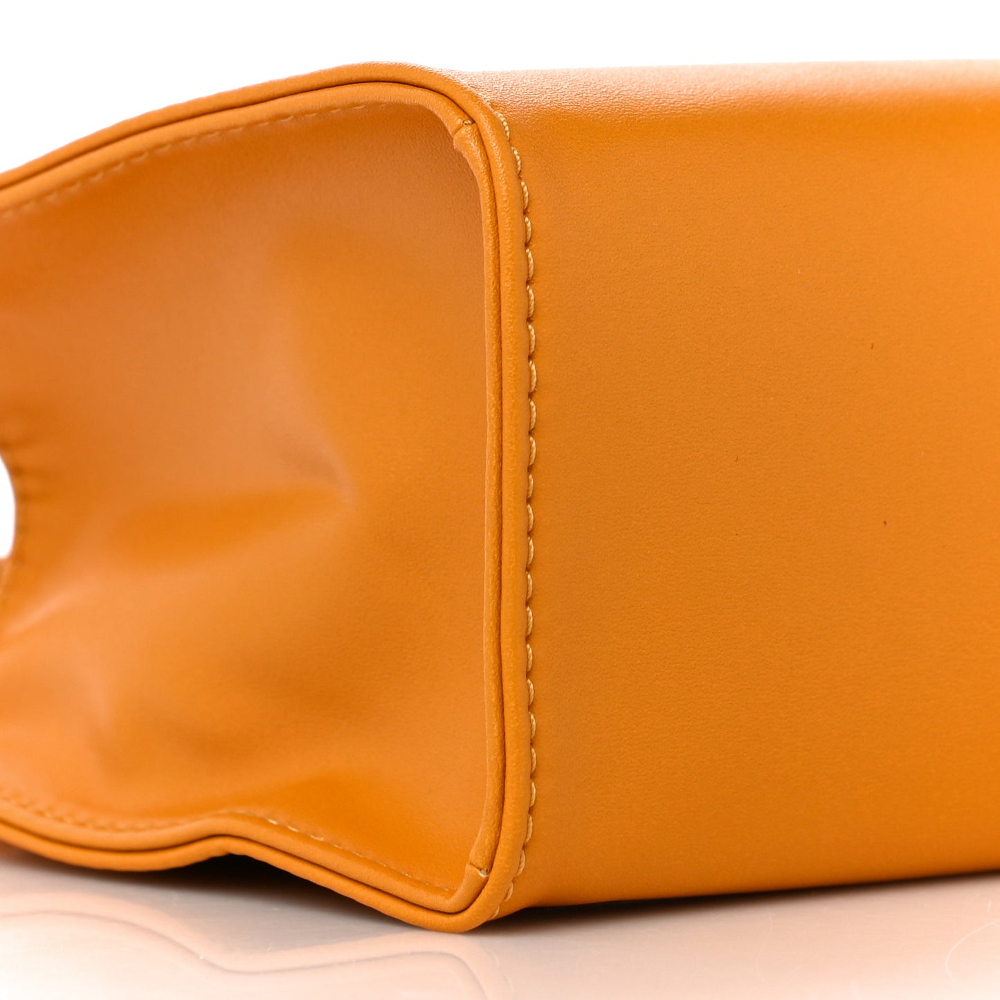Vegan Leather Small Shopping Bag Mustard