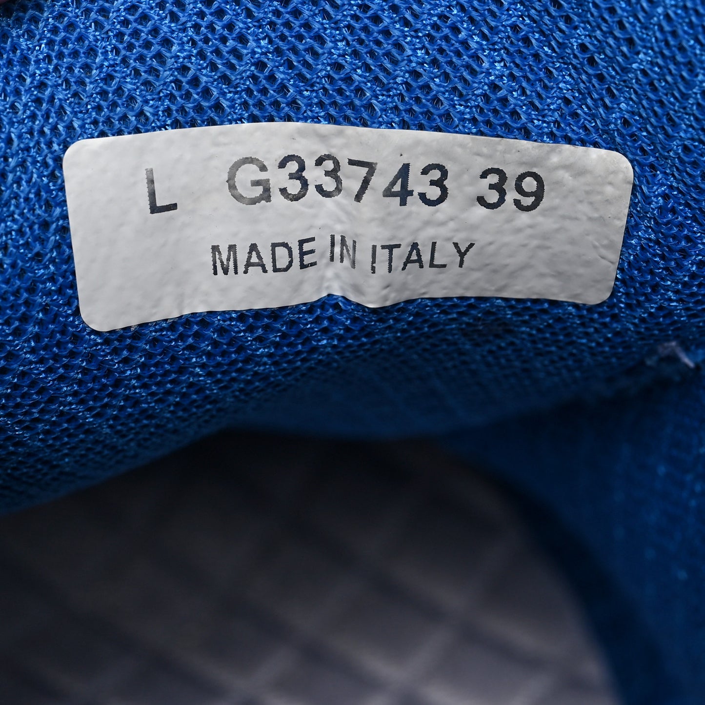 Calfskin Fabric Sneakers 39 White Silver Fluo Blue