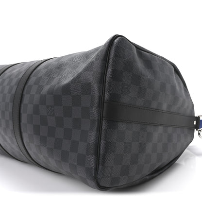 Louis Vuitton Damier Graphite Keepall Bandouliere 50 Indigo Blue 8 of 8