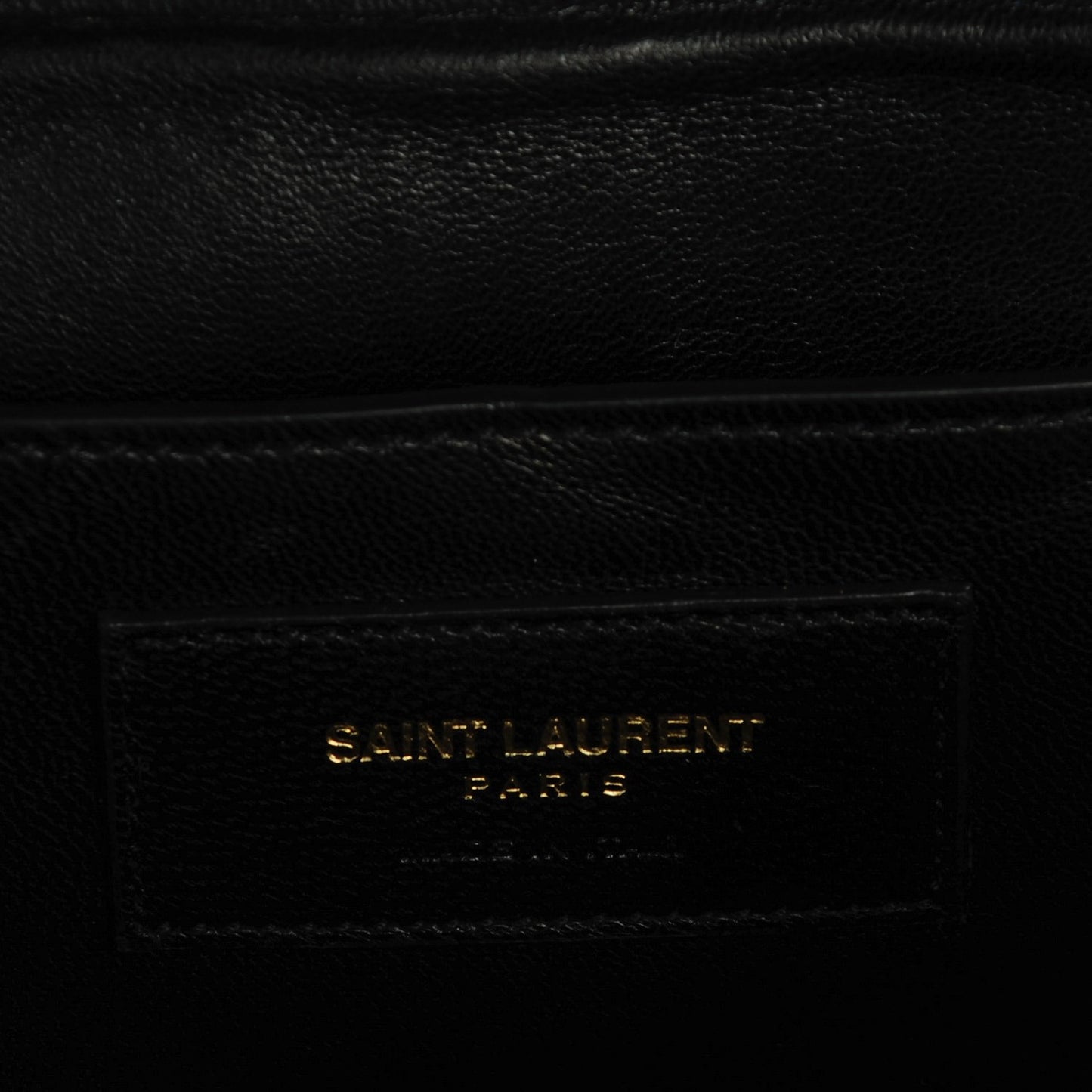 Lambskin Matelasse Chevron Small Monogram Satchel Black