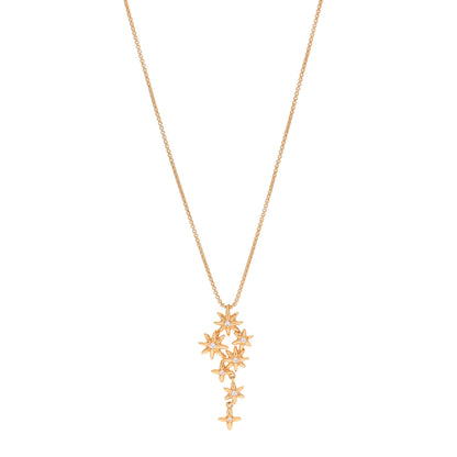 David Yurman 18K Yellow Gold Diamond Starburst Constellation Drop Necklace 1 of 5