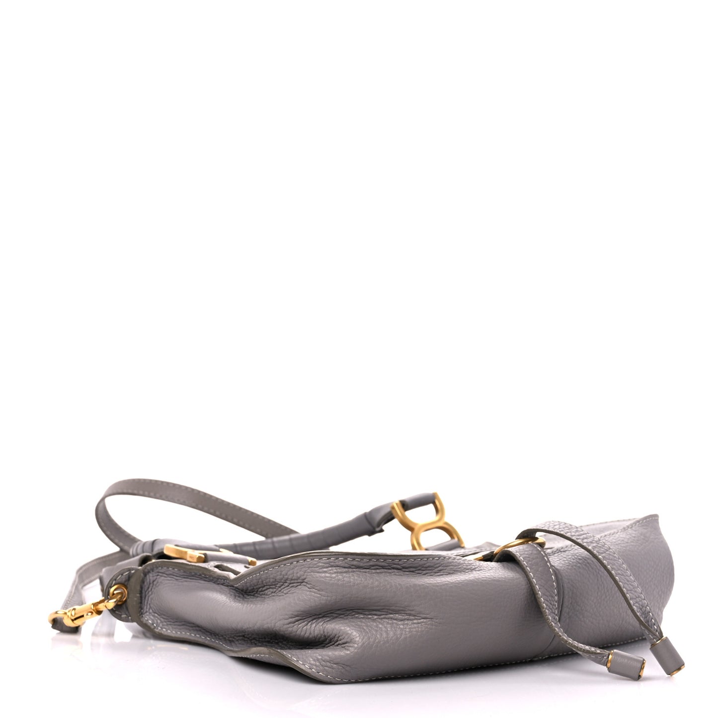 Calfskin Small Marcie Satchel Cashmere Grey