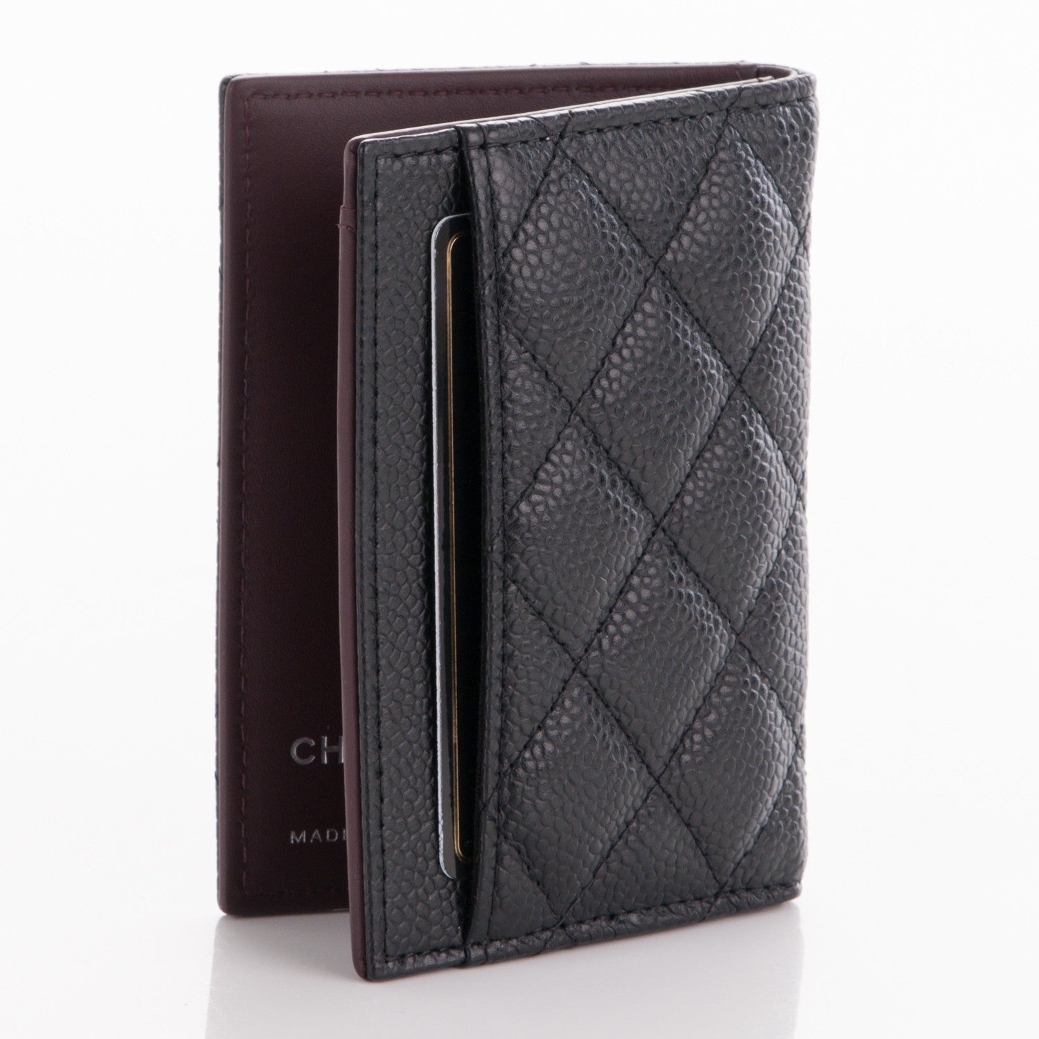 Chanel Caviar Quilted Card Holder Wallet Black 4 of 7