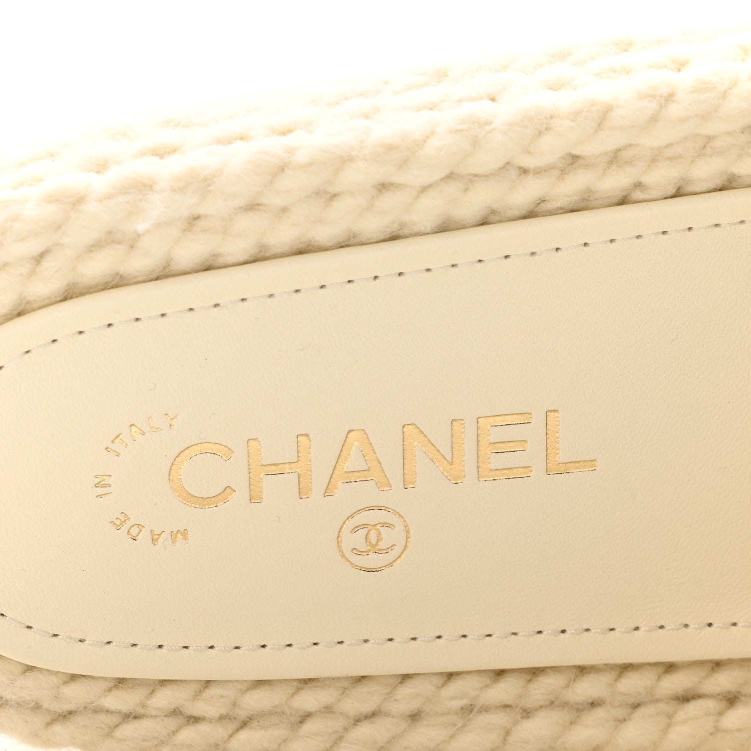 Chanel Braided Knit CC Mules 40 Ecru 7 of 10