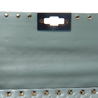 Valentino Garavani Patent Small Rockstud Spike Shoulder Bag Nube 9 of 9
