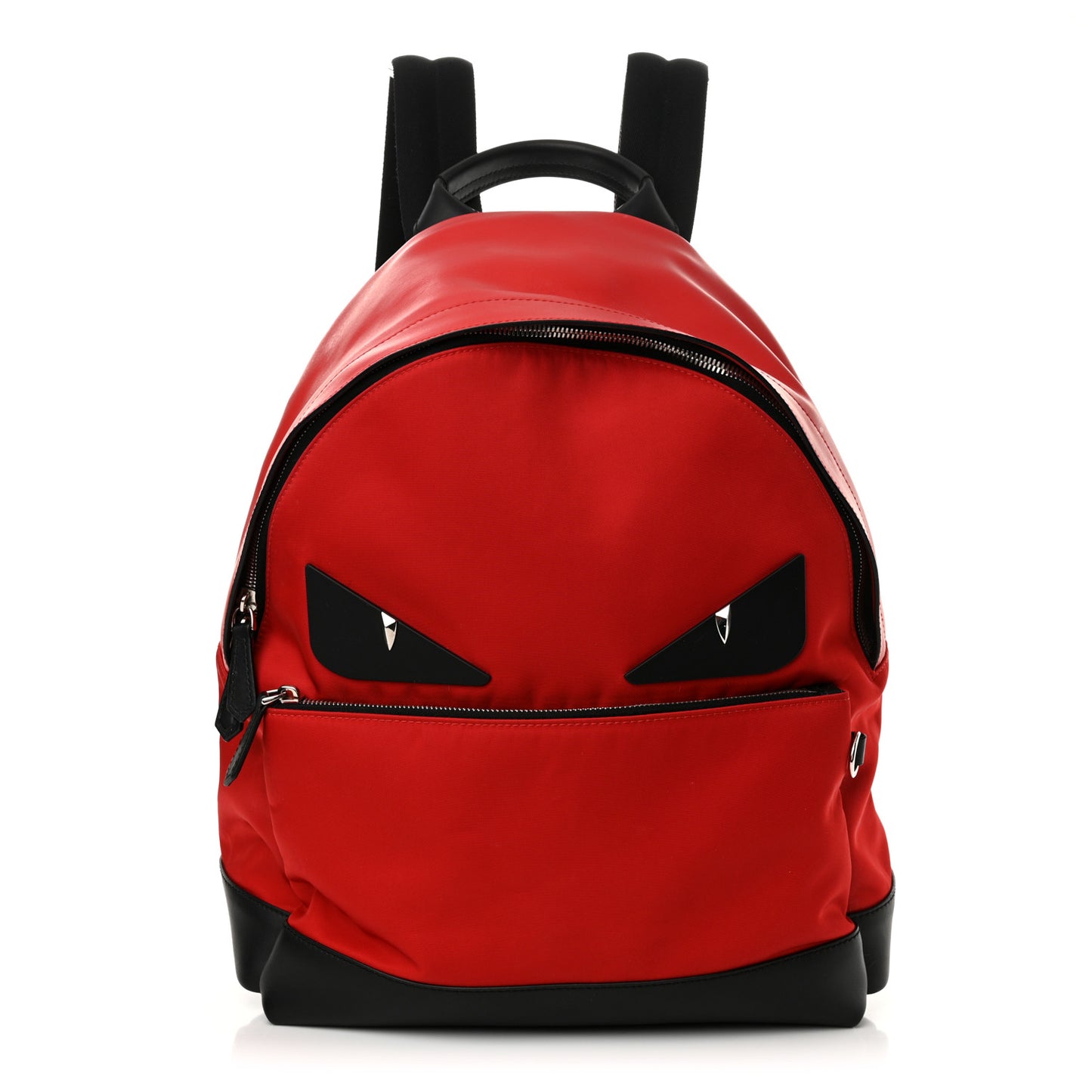 Nylon Vitello Liberty Vitello Dolce Monster Eyes Rounded Backpack Red Black