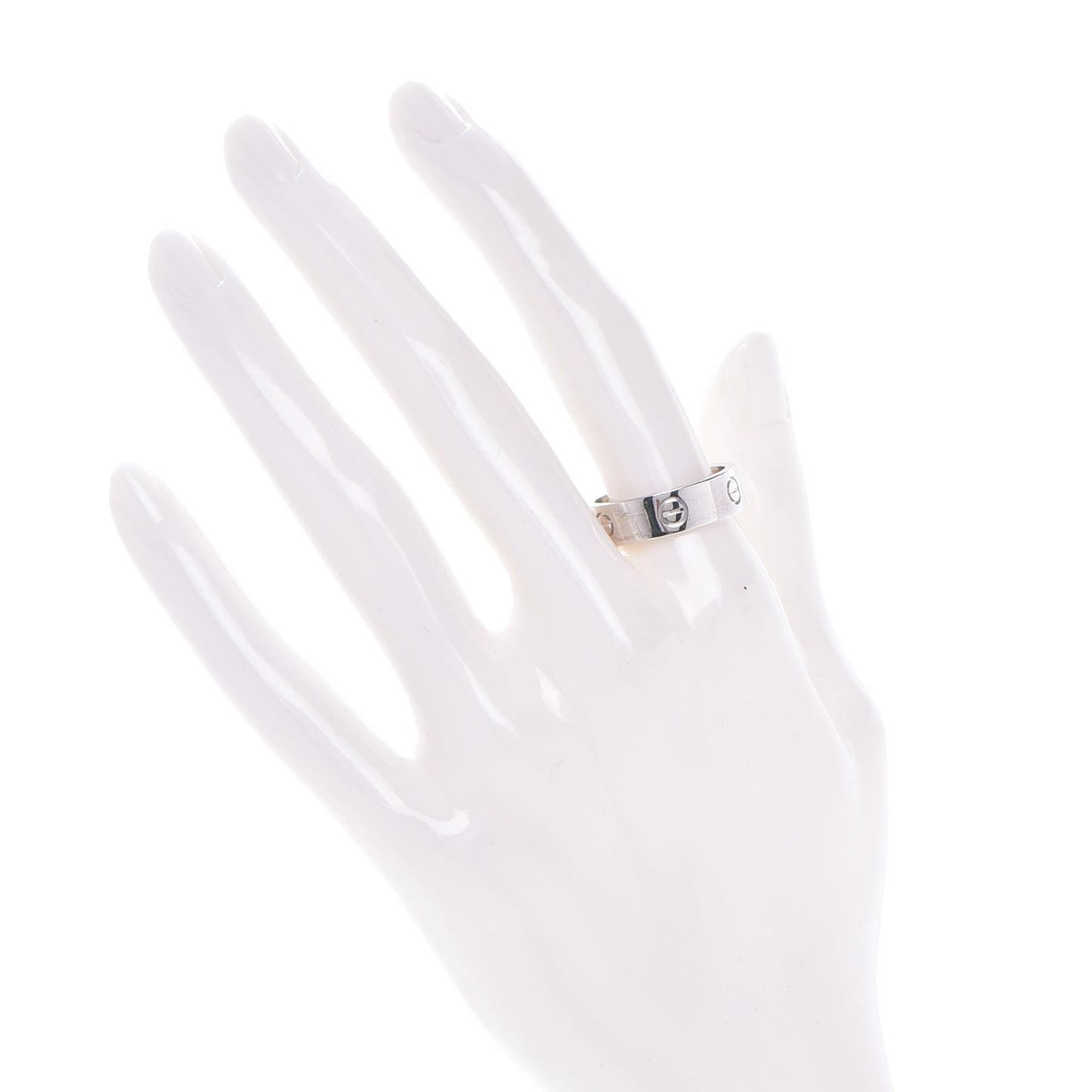 18K White Gold 5.5mm LOVE Ring 58 8.25