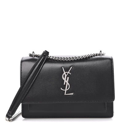 Saint Laurent Calfskin Monogram Sunset Chain Wallet Black 1 of 10