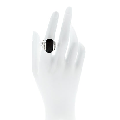 David Yurman Sterling Silver Diamond Smoky Quartz Statement Ring 54 6.75 2 of 5
