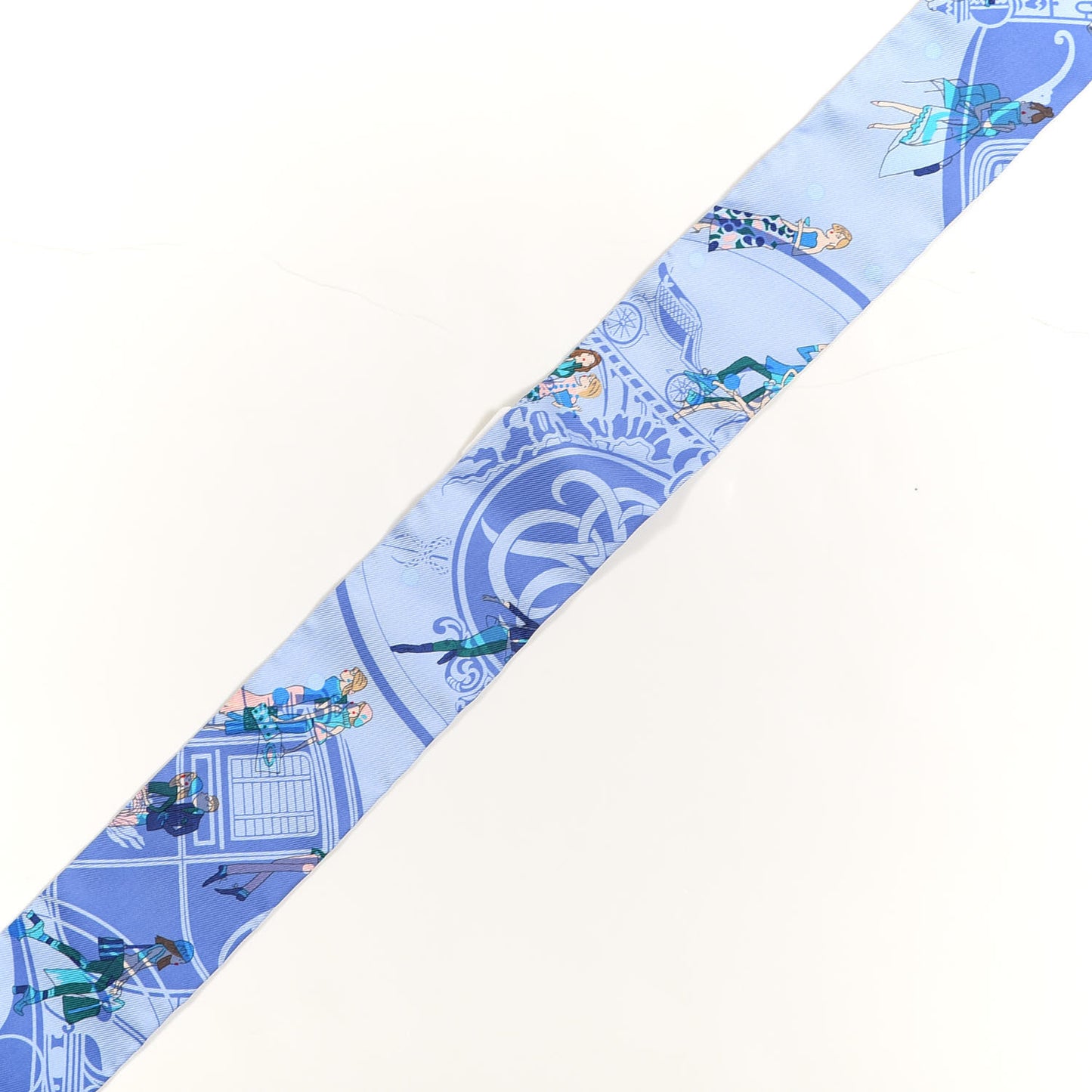 Silk Ex-Libris Les Parisiennes Twilly Ciel Turquoise Lavender