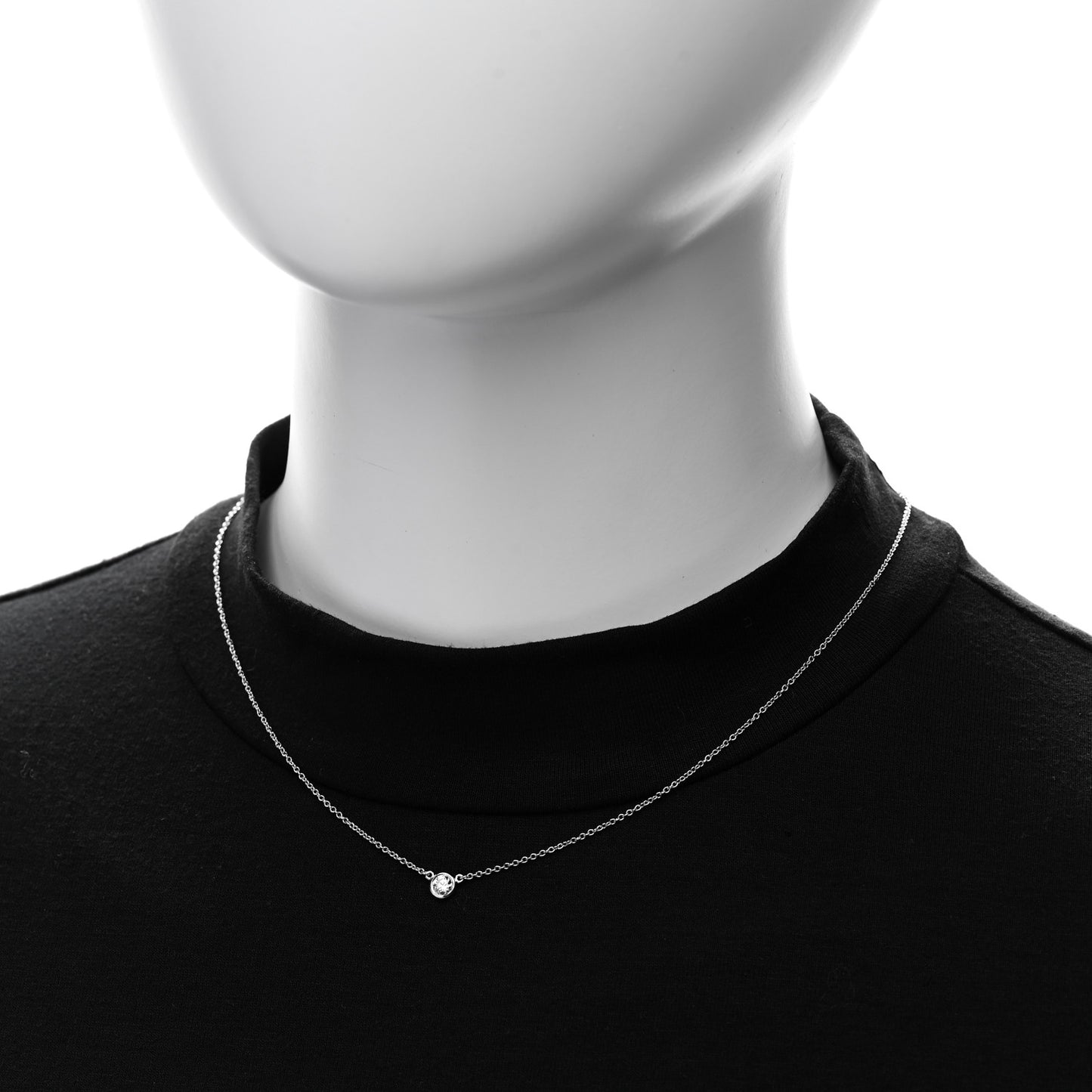 Platinum Diamond .22ct Elsa Peretti Diamonds By The Yard Pendant Necklace